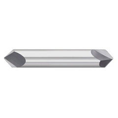 Titan USA - Chamfer Mills; Cutter Head Diameter (Inch): 1/4 ; Included Angle B: 49 ; Included Angle A: 82 ; Chamfer Mill Material: Solid Carbide ; Chamfer Mill Finish/Coating: Uncoated ; Overall Length (Inch): 2-1/2