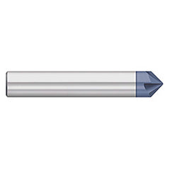 Titan USA - Chamfer Mills; Cutter Head Diameter (Inch): 1/2 ; Included Angle B: 40 ; Included Angle A: 100 ; Chamfer Mill Material: Solid Carbide ; Chamfer Mill Finish/Coating: AlTiN ; Overall Length (Inch): 3 - Exact Industrial Supply