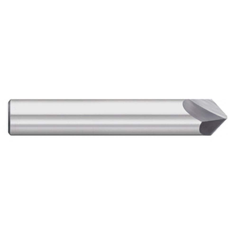 Titan USA - Chamfer Mills; Cutter Head Diameter (Inch): 1/8 ; Included Angle B: 40 ; Included Angle A: 100 ; Chamfer Mill Material: Solid Carbide ; Chamfer Mill Finish/Coating: Uncoated ; Overall Length (Inch): 1-1/2 - Exact Industrial Supply