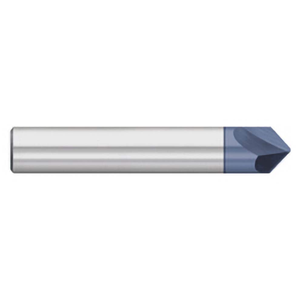 Titan USA - Chamfer Mills; Cutter Head Diameter (Inch): 3/16 ; Included Angle B: 30 ; Included Angle A: 120 ; Chamfer Mill Material: Solid Carbide ; Chamfer Mill Finish/Coating: AlTiN ; Overall Length (Inch): 2-1/2 - Exact Industrial Supply