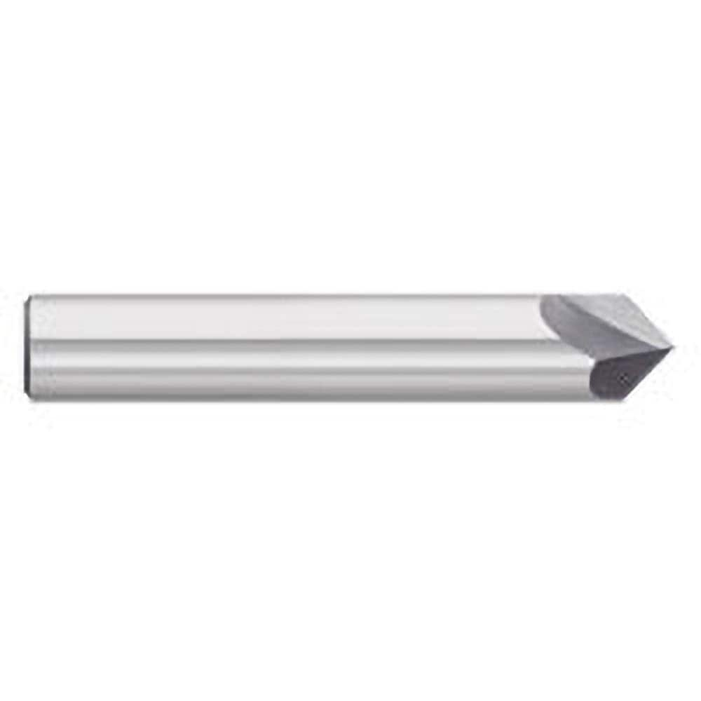 Titan USA - Chamfer Mills; Cutter Head Diameter (Inch): 1/2 ; Included Angle B: 45 ; Included Angle A: 90 ; Chamfer Mill Material: Solid Carbide ; Chamfer Mill Finish/Coating: Uncoated ; Overall Length (Inch): 3 - Exact Industrial Supply