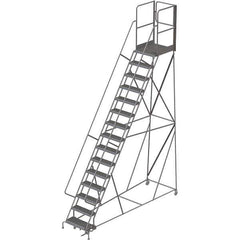 TRI-ARC - Rolling & Wall Mounted Ladders & Platforms Type: Rolling Warehouse Ladder Style: Rolling Platform Ladder - USA Tool & Supply