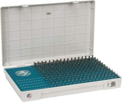 Meyer Gage - 190 Piece, 0.061-0.25 Inch Diameter Plug and Pin Gage Set - Plus 0.0001 Inch Tolerance, Class Z - USA Tool & Supply