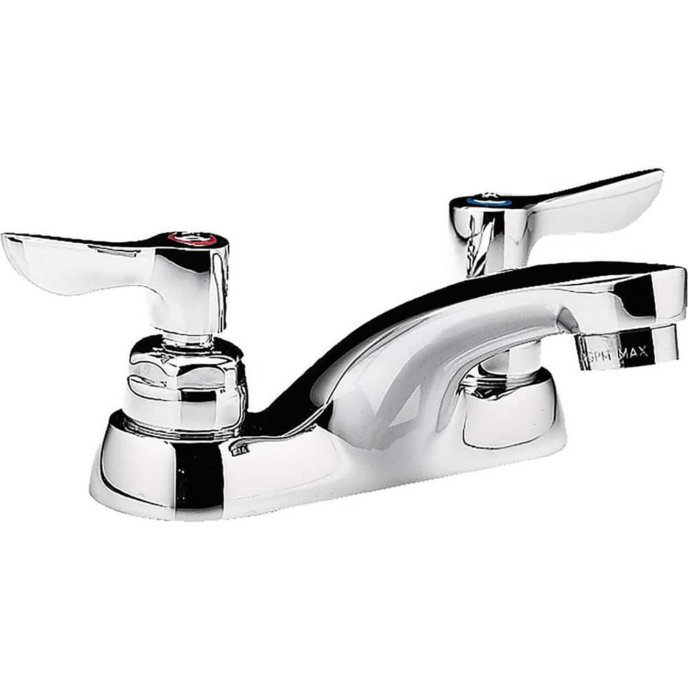 Lavatory Faucets; Inlet Location: Back; Spout Type: Standard; Inlet Pipe Size: 0.5 in; Inlet Gender: Male; Maximum Flow Rate: 0.5; Mounting Centers: 4; Material: Cast Brass; Finish/Coating: Polished Chrome; Spout Height: 4 in; Minimum Order Quantity: Cast