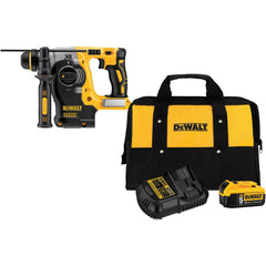 Hammer Drills & Rotary Hammers; Chuck Type: SDS; Maximum No-Load Blows per Minute: 4500; Speed (RPM): 1200; Voltage: 20.00; Battery Chemistry: Lithium-ion; Includes: 3 Pc. 20V 5.0Ah Battery Charger Kit; Reversible: Yes; Number Of Batteries: 1