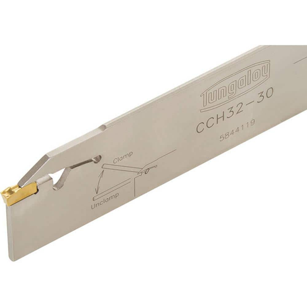 Indexable Cut-Off Blades; End Type: Double; Hand: Neutral; Blade Height (Decimal Inch): 1.2100; Blade Width (Decimal Inch): 0.1970; Blade Style: CCH; Compatible Insert Style: GE; Compatible Insert Size Code: 5; Tool Material: Steel; Insert Holding Method: