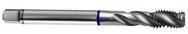 1/2-13 2B 3-Flute Cobalt Blue Ring Semi-Bottoming 40 degree Spiral Flute Tap-Bright - USA Tool & Supply