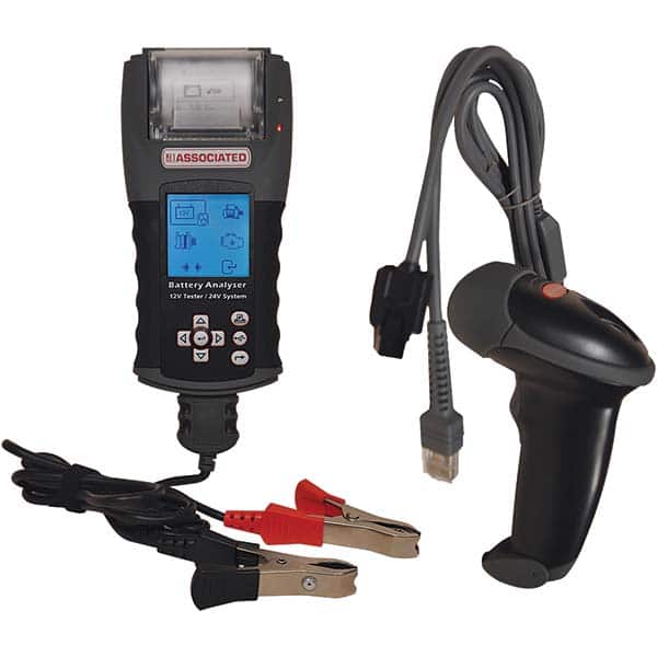 Associated Equipment - Automotive Battery Testers Type: Digital Battery and System Tester with Integrated Printer Voltage: 12 to 24 VDC - USA Tool & Supply