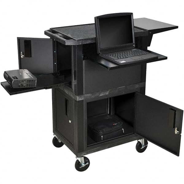 Luxor - Mobile Work Centers Type: Pull-Out Tray Shelf Storage Cabinet Load Capacity (Lb.): 300 - USA Tool & Supply