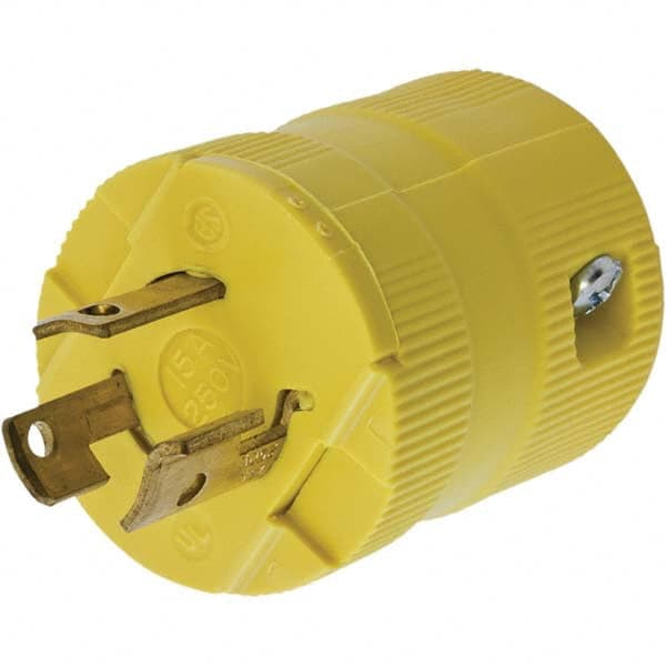 Hubbell Wiring Device-Kellems - 250V 15A NEMA L6-15P Industrial Twist Lock Plug - USA Tool & Supply