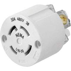 Hubbell Wiring Device-Kellems - 3-Phase Delta 480 VAC 30A NEMA L16-30R Industrial Twist Lock Connector - USA Tool & Supply