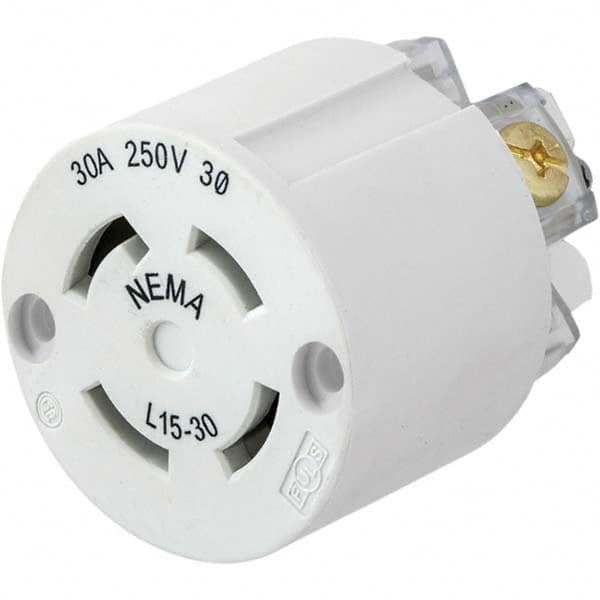 Hubbell Wiring Device-Kellems - 3-Phase Delta 250 VAC 30A NEMA L15-30R Industrial Twist Lock Connector - USA Tool & Supply