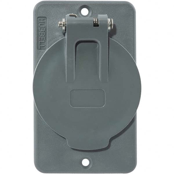 Hubbell Wiring Device-Kellems - Electrical Outlet Box & Switch Box Accessories Accessory Type: Box Cover Material: PBT Resin - USA Tool & Supply