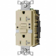 Hubbell Wiring Device-Kellems - GFCI Receptacles Grade: Commercial Color: Ivory - USA Tool & Supply