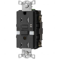 Hubbell Wiring Device-Kellems - GFCI Receptacles Grade: Commercial Color: Black - USA Tool & Supply