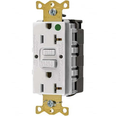 Hubbell Wiring Device-Kellems - GFCI Receptacles Grade: Hospital Color: White - USA Tool & Supply