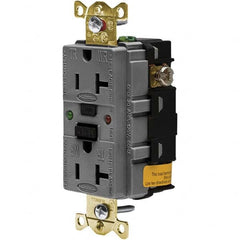 Hubbell Wiring Device-Kellems - GFCI Receptacles Grade: Industrial Color: Gray - USA Tool & Supply