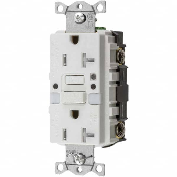 Hubbell Wiring Device-Kellems - GFCI Receptacles Grade: Commercial Color: White - USA Tool & Supply