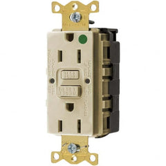 Hubbell Wiring Device-Kellems - GFCI Receptacles Grade: Hospital Color: Ivory - USA Tool & Supply