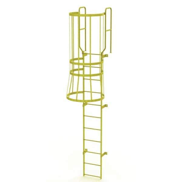 TRI-ARC - Rolling & Wall Mounted Ladders & Platforms Type: Fixed Ladder Style: Safety Cage - USA Tool & Supply