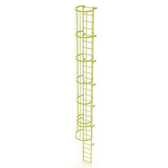 TRI-ARC - Rolling & Wall Mounted Ladders & Platforms Type: Fixed Ladder Style: Safety Cage - USA Tool & Supply