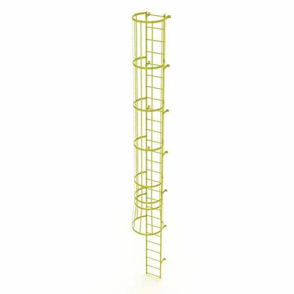TRI-ARC - Rolling & Wall Mounted Ladders & Platforms Type: Fixed Ladder Style: Safety Cage - USA Tool & Supply