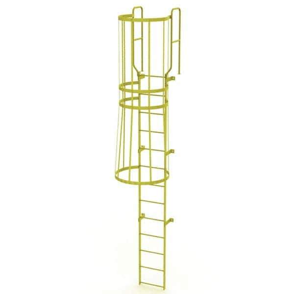 TRI-ARC - Rolling & Wall Mounted Ladders & Platforms Type: Fixed Ladder Style: Safety Cage - USA Tool & Supply