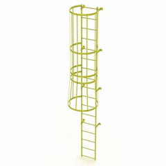 TRI-ARC - Rolling & Wall Mounted Ladders & Platforms Type: Fixed Ladder Style: Safety Cage - USA Tool & Supply