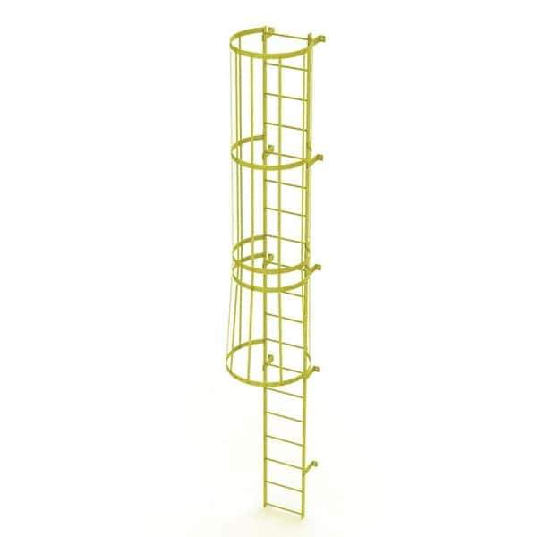 TRI-ARC - Rolling & Wall Mounted Ladders & Platforms Type: Fixed Ladder Style: Safety Cage - USA Tool & Supply