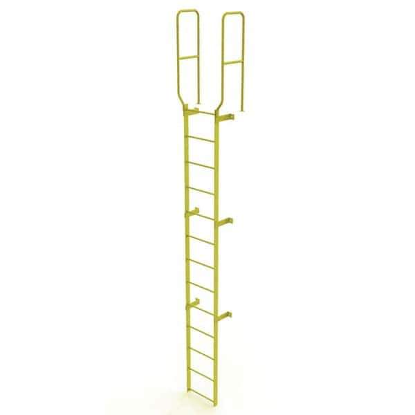 TRI-ARC - Rolling & Wall Mounted Ladders & Platforms Type: Fixed Ladder Style: Safety Cage - USA Tool & Supply