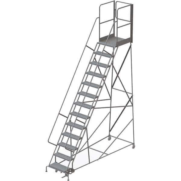 TRI-ARC - Rolling & Wall Mounted Ladders & Platforms Type: Rolling Warehouse Ladder Style: Rolling Platform Ladder - USA Tool & Supply