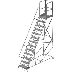 TRI-ARC - Rolling & Wall Mounted Ladders & Platforms Type: Rolling Warehouse Ladder Style: Rolling Platform Ladder - USA Tool & Supply