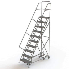 TRI-ARC - Rolling & Wall Mounted Ladders & Platforms Type: All-Directional Ladder Style: Forward Descent 50 Degree Incline - USA Tool & Supply