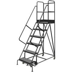 TRI-ARC - Rolling & Wall Mounted Ladders & Platforms Type: Rolling Warehouse Ladder Style: Rolling Platform Ladder - USA Tool & Supply