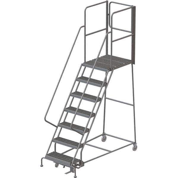 TRI-ARC - Rolling & Wall Mounted Ladders & Platforms Type: Rolling Warehouse Ladder Style: Rolling Platform Ladder - USA Tool & Supply
