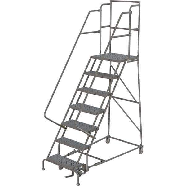 TRI-ARC - Rolling & Wall Mounted Ladders & Platforms Type: Rolling Warehouse Ladder Style: Rolling Platform Ladder - USA Tool & Supply