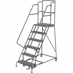 TRI-ARC - Rolling & Wall Mounted Ladders & Platforms Type: Rolling Warehouse Ladder Style: Rolling Platform Ladder - USA Tool & Supply