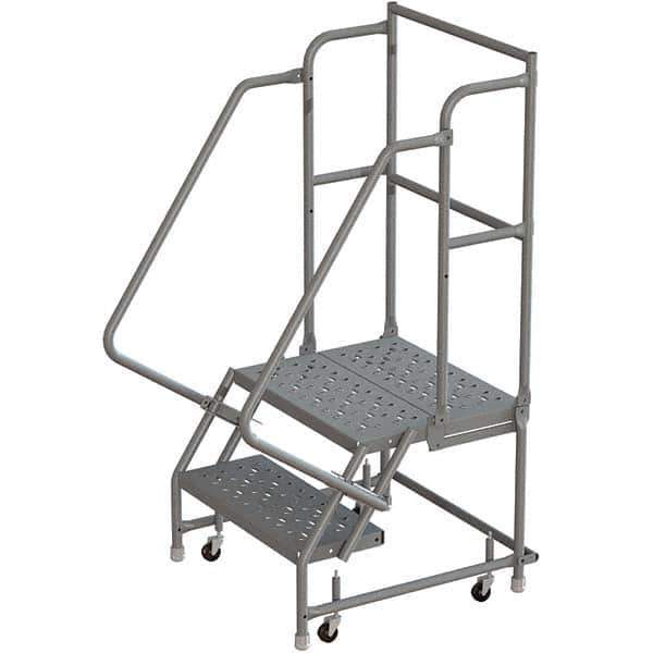 TRI-ARC - Rolling & Wall Mounted Ladders & Platforms Type: Rolling Warehouse Ladder Style: Rolling Platform Ladder - USA Tool & Supply