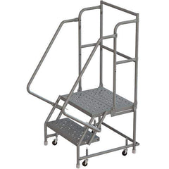 TRI-ARC - Rolling & Wall Mounted Ladders & Platforms Type: Rolling Warehouse Ladder Style: Rolling Platform Ladder - USA Tool & Supply