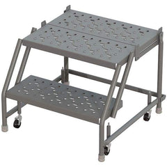 TRI-ARC - Rolling & Wall Mounted Ladders & Platforms Type: Rolling Warehouse Ladder Style: Rolling Platform Ladder - USA Tool & Supply