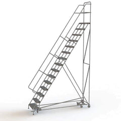 TRI-ARC - Rolling & Wall Mounted Ladders & Platforms Type: All-Directional Ladder Style: Forward Descent 50 Degree Incline - USA Tool & Supply