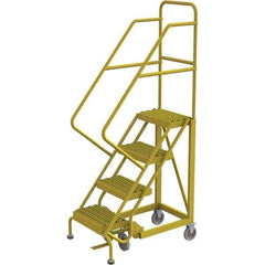 TRI-ARC - Rolling & Wall Mounted Ladders & Platforms Type: Stairway Slope Ladder Style: Forward Descent 50 Degree Incline - USA Tool & Supply