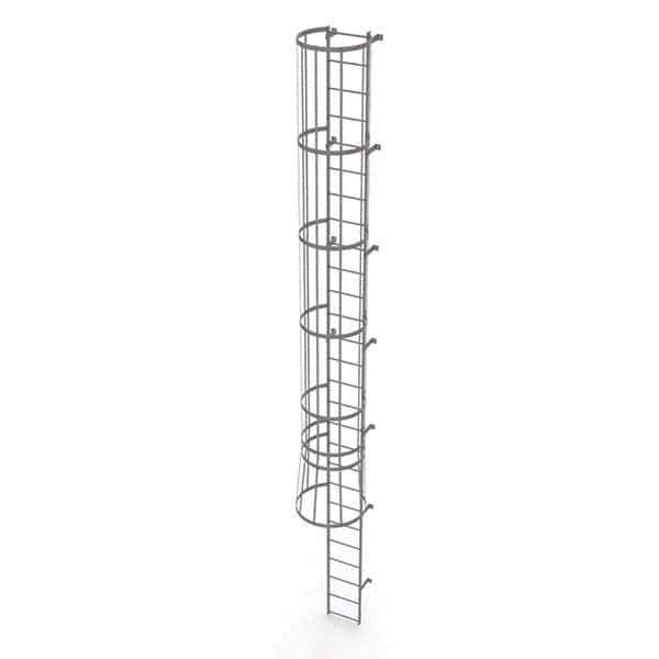 TRI-ARC - Rolling & Wall Mounted Ladders & Platforms Type: Fixed Ladder Style: Safety Cage - USA Tool & Supply