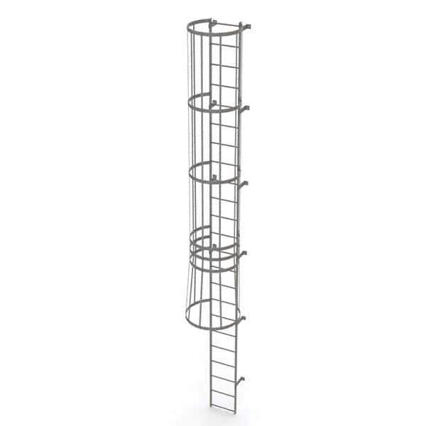 TRI-ARC - Rolling & Wall Mounted Ladders & Platforms Type: Fixed Ladder Style: Safety Cage - USA Tool & Supply