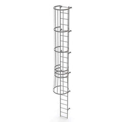 TRI-ARC - Rolling & Wall Mounted Ladders & Platforms Type: Fixed Ladder Style: Safety Cage - USA Tool & Supply