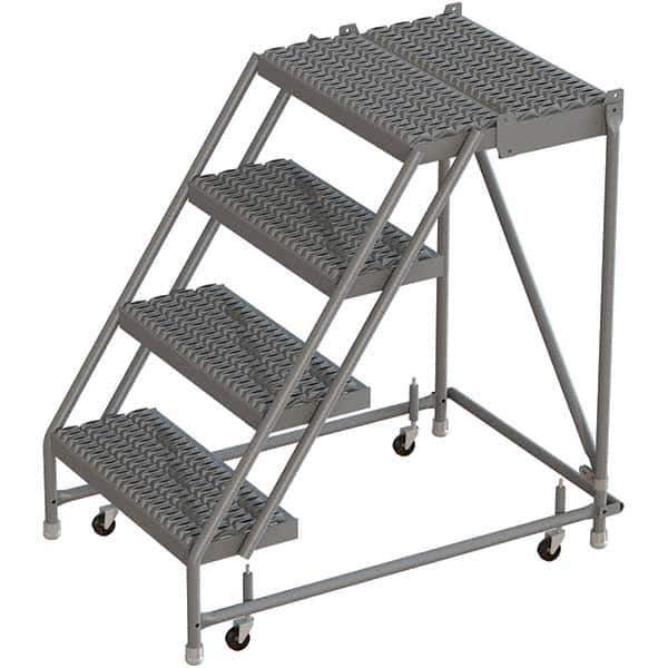 TRI-ARC - Rolling & Wall Mounted Ladders & Platforms Type: Rolling Warehouse Ladder Style: Rolling Platform Ladder - USA Tool & Supply