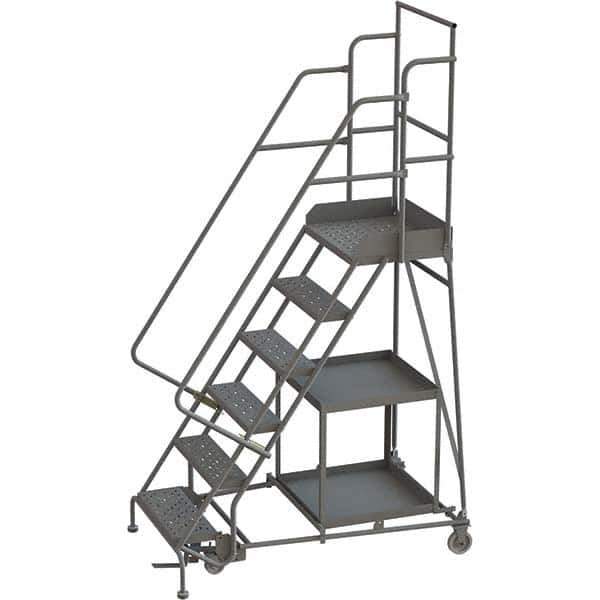 TRI-ARC - Rolling & Wall Mounted Ladders & Platforms Type: Stock-Picking Ladder Style: Rolling Safety Stock Picking Ladder - USA Tool & Supply