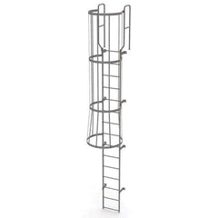 TRI-ARC - Rolling & Wall Mounted Ladders & Platforms Type: Fixed Ladder Style: Safety Cage - USA Tool & Supply