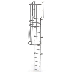 TRI-ARC - Rolling & Wall Mounted Ladders & Platforms Type: Fixed Ladder Style: Safety Cage - USA Tool & Supply
