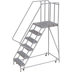 TRI-ARC - Rolling & Wall Mounted Ladders & Platforms Type: Rolling Warehouse Ladder Style: Rolling Safety Ladder - USA Tool & Supply